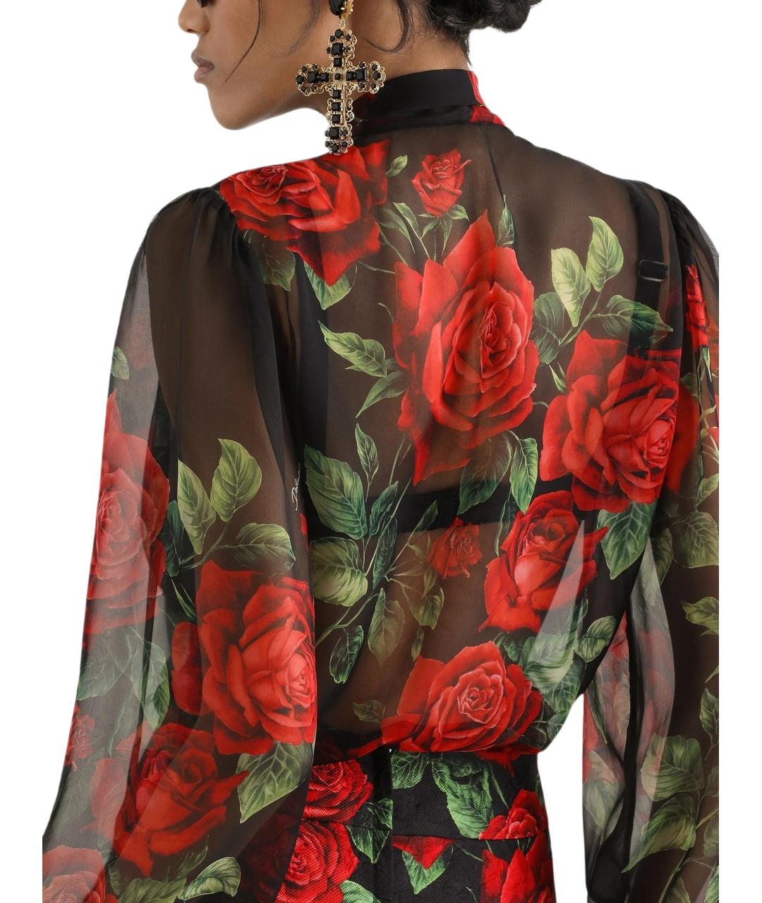 DOLCE&GABBANA Красная шелковая рубашка, фото 5