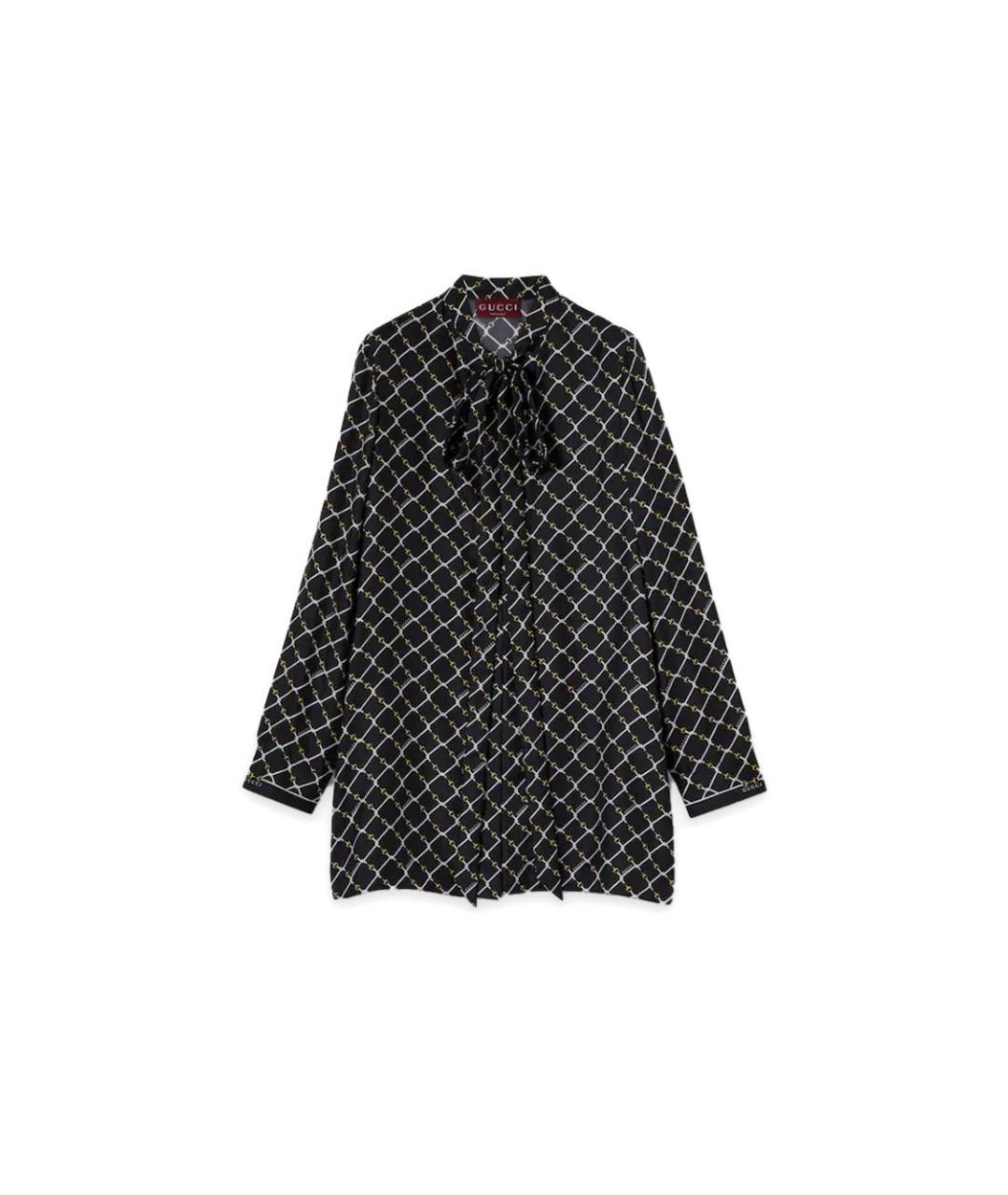 GUCCI Черное шелковое повседневное платье, фото 2