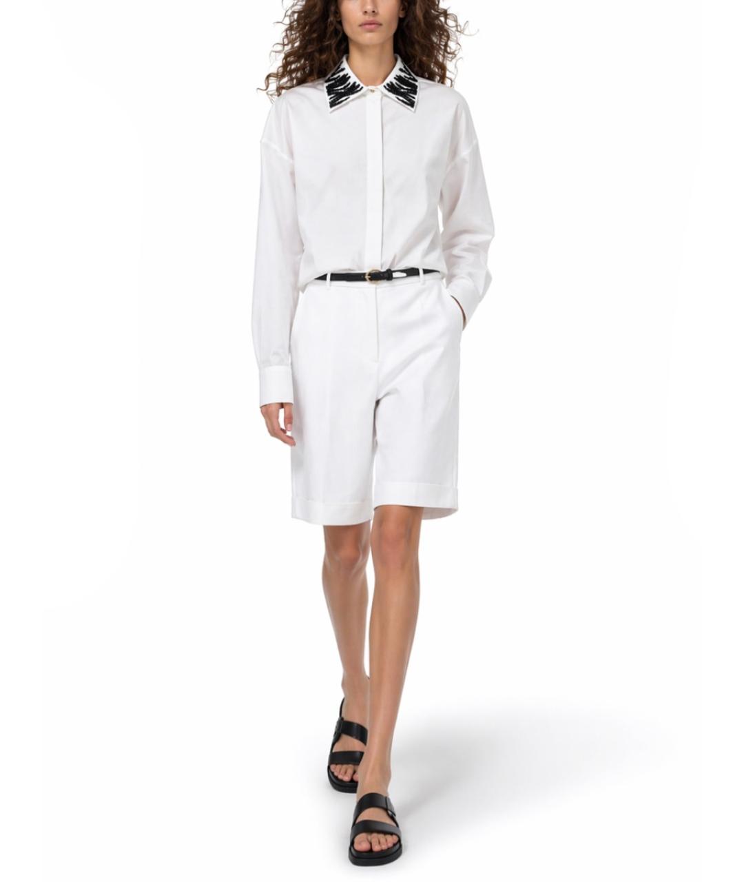 MAX MARA Белая хлопковая рубашка, фото 2