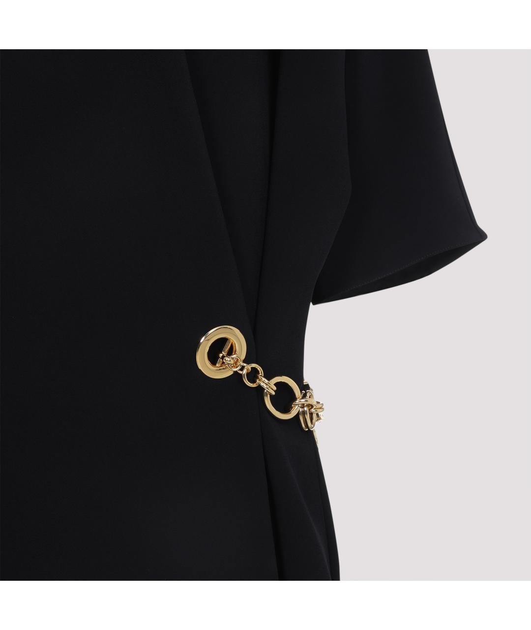 CELINE Черное вискозное повседневное платье, фото 6