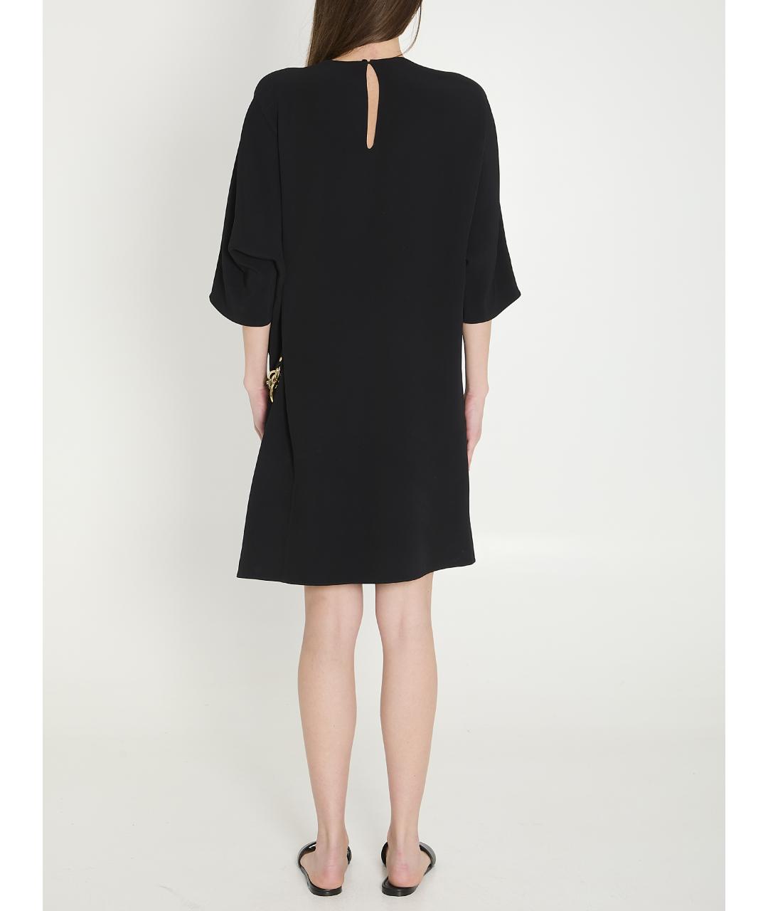 CELINE Черное вискозное повседневное платье, фото 5