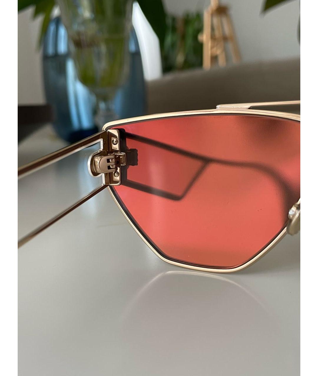 CHRISTIAN DIOR PRE-OWNED Золотые металлические солнцезащитные очки, фото 8