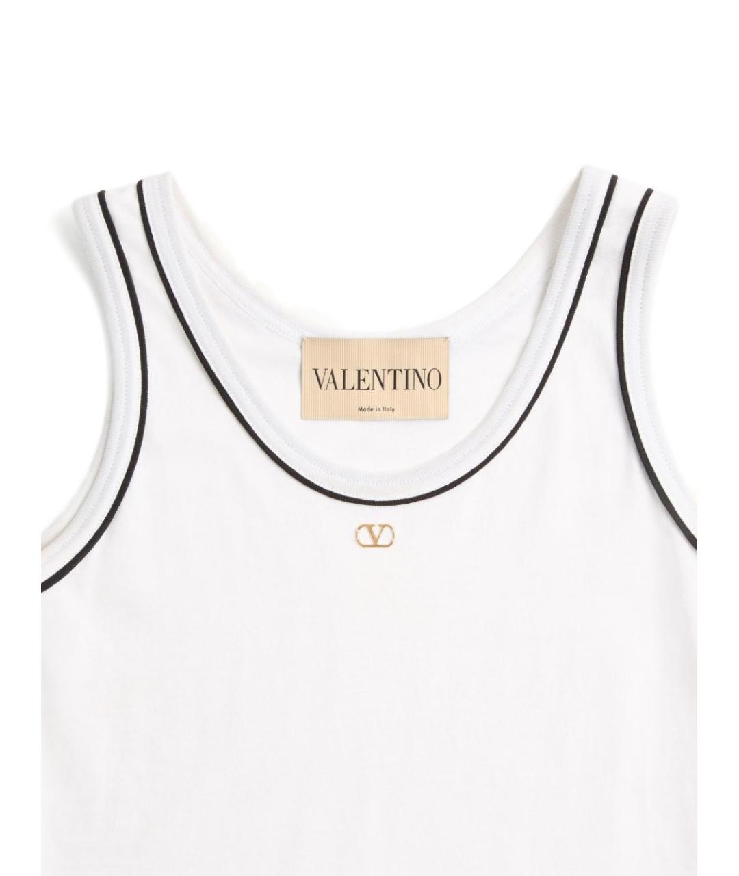 VALENTINO Белая хлопковая майка, фото 4