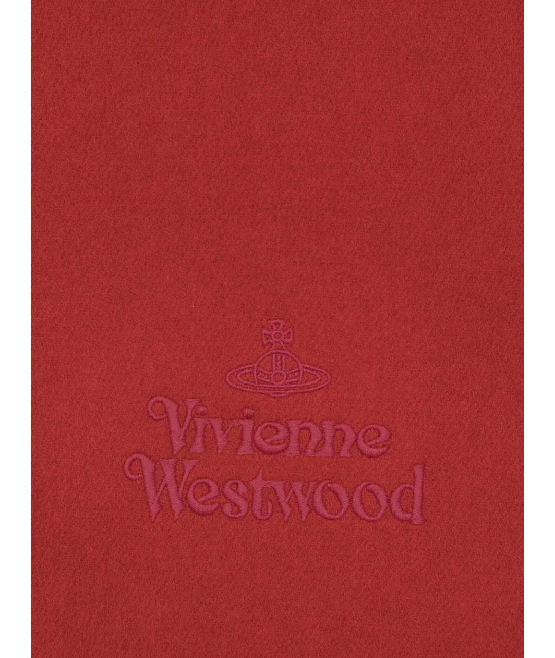 VIVIENNE WESTWOOD Красный шерстяной шарф, фото 2
