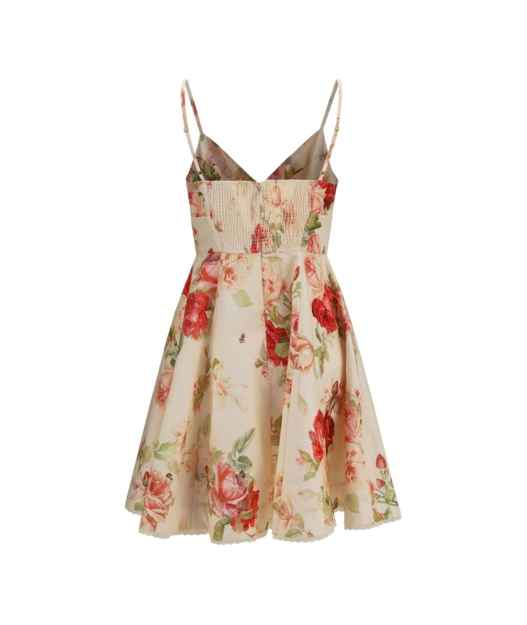 ZIMMERMANN Бежевое льняное повседневное платье, фото 2