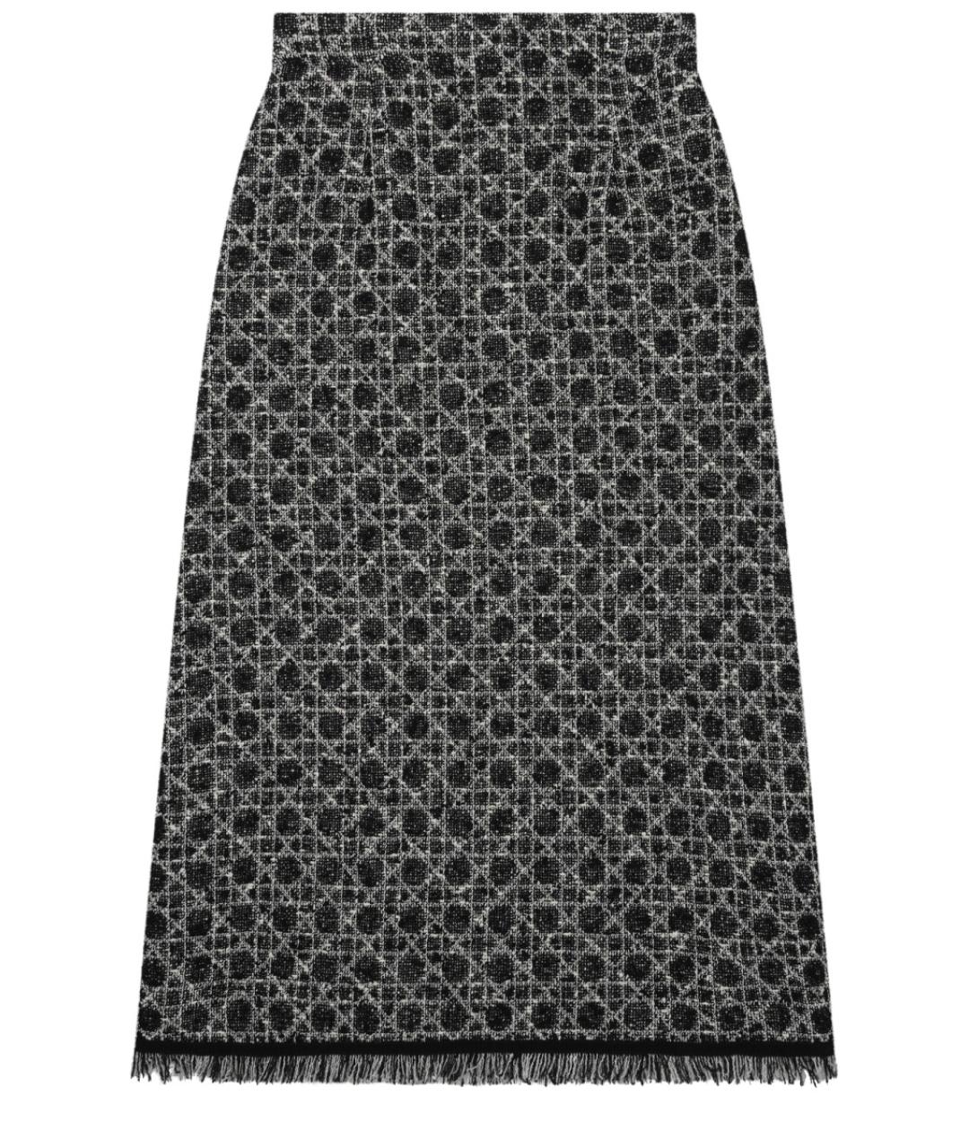 CHRISTIAN DIOR Черная хлопковая юбка миди, фото 1