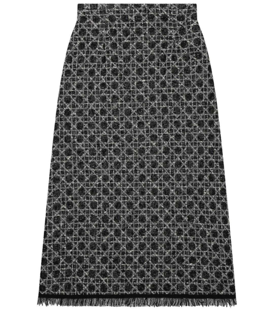 CHRISTIAN DIOR Черная хлопковая юбка миди, фото 3