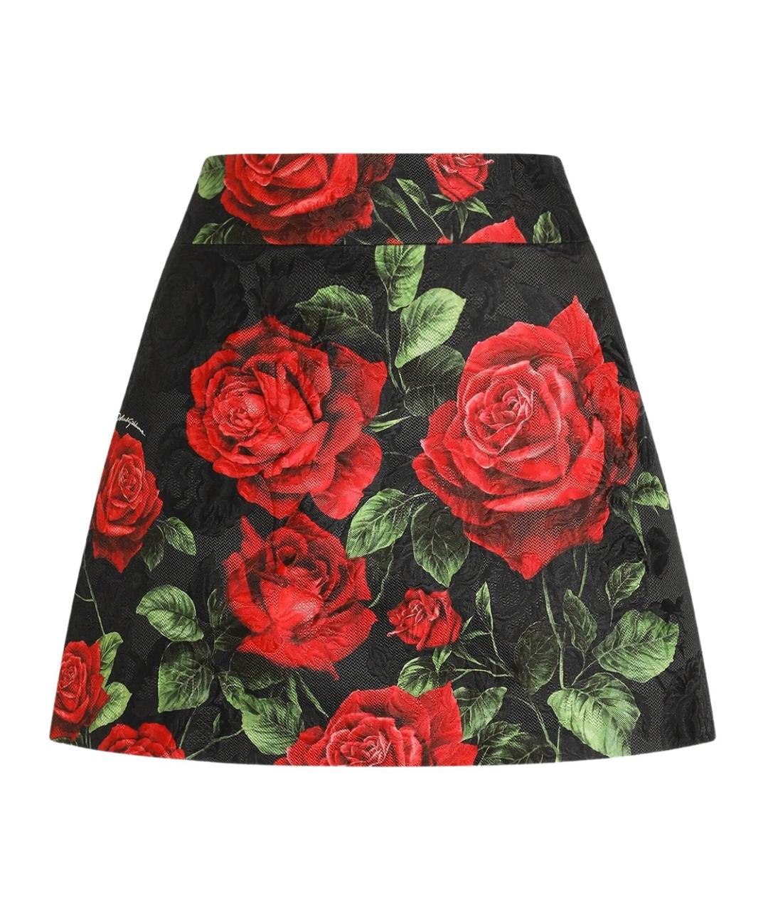 DOLCE&GABBANA Мульти хлопковая юбка мини, фото 1
