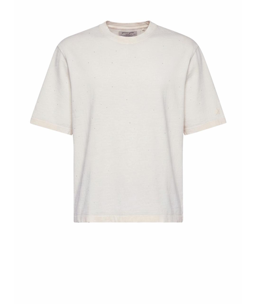 GOLDEN GOOSE Белая хлопковая футболка, фото 1