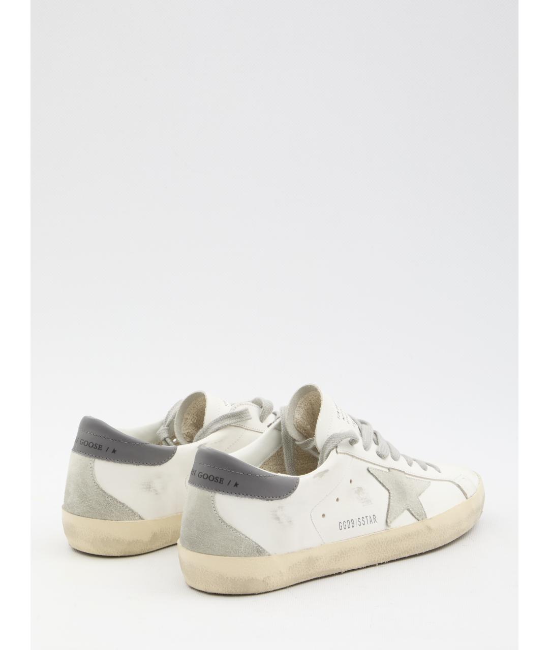 GOLDEN GOOSE Серые кожаные низкие кроссовки / кеды, фото 3