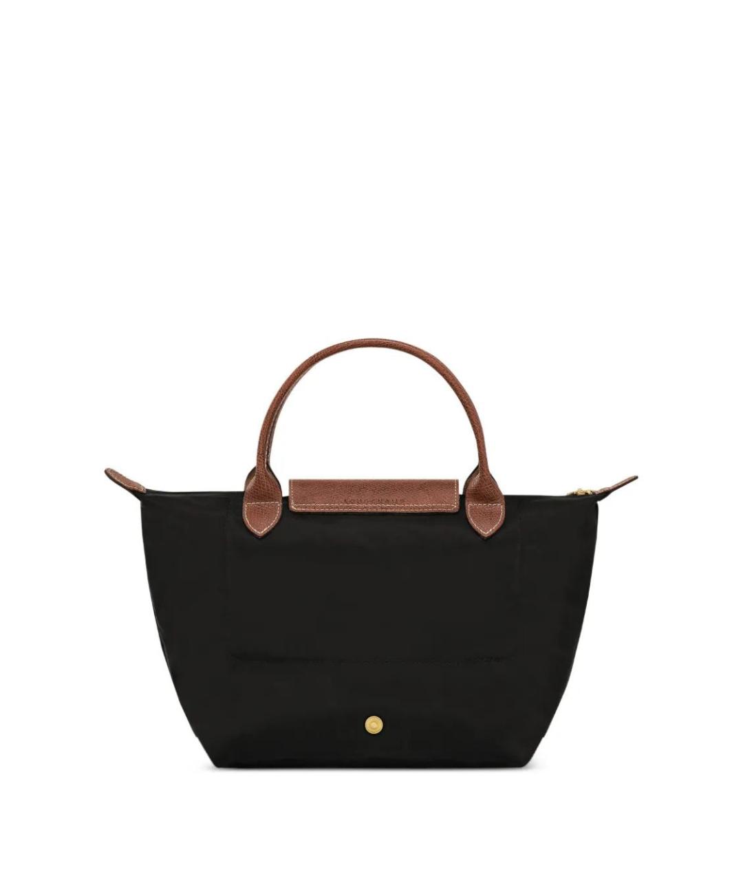 LONGCHAMP Черная синтетическая сумка с короткими ручками, фото 3