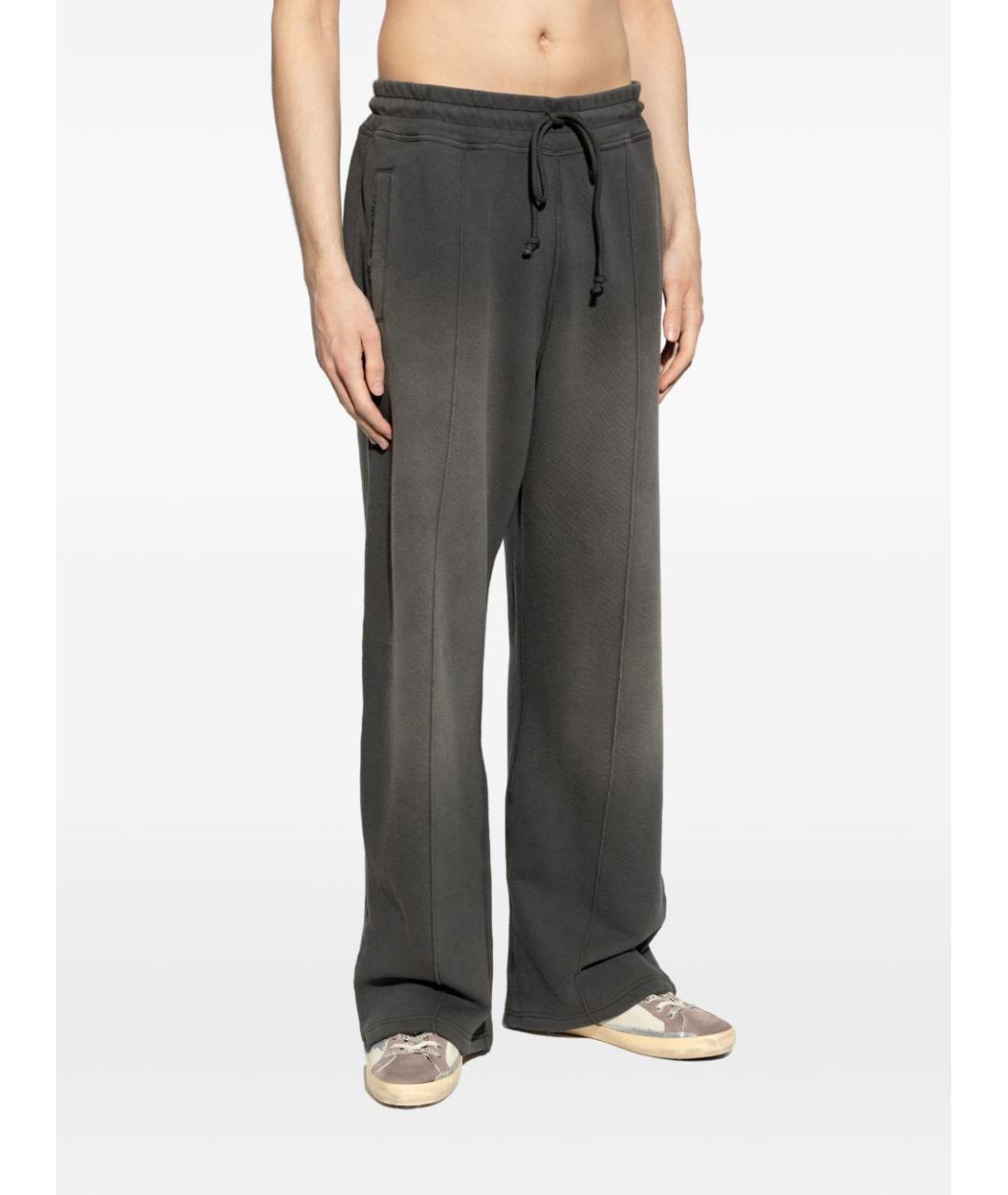 GOLDEN GOOSE Серые хлопковые повседневные брюки, фото 5