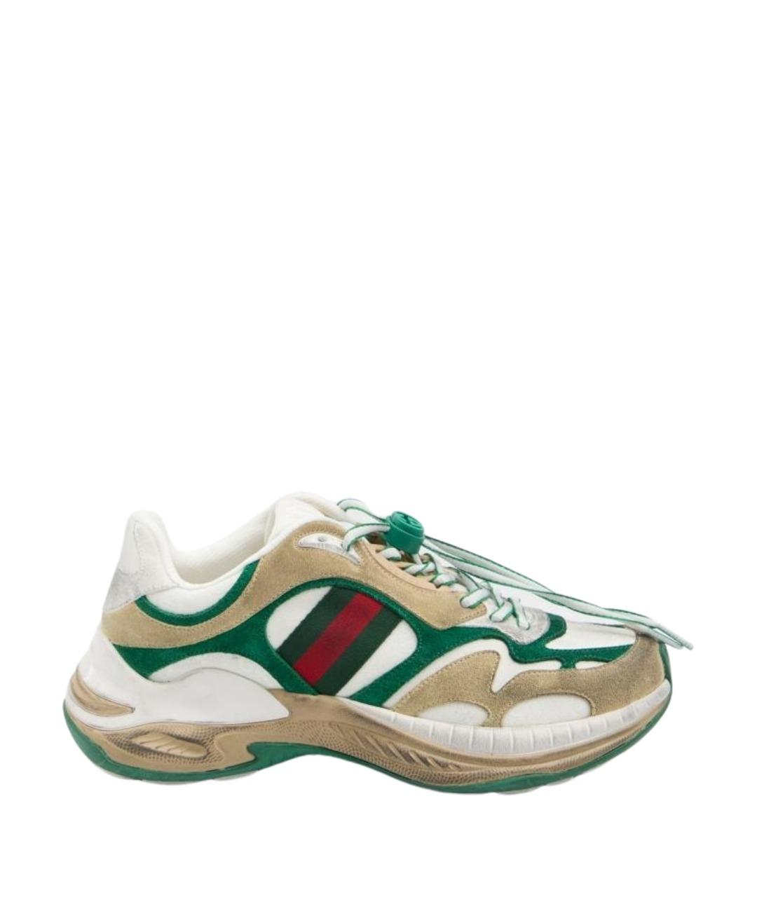 GUCCI Мульти замшевые низкие кроссовки / кеды, фото 1