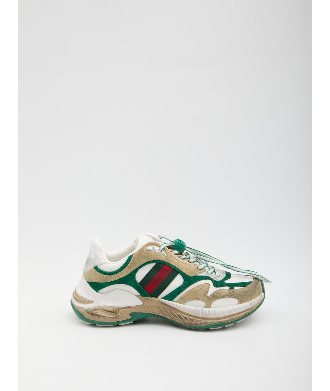 GUCCI Мульти замшевые низкие кроссовки / кеды, фото 6