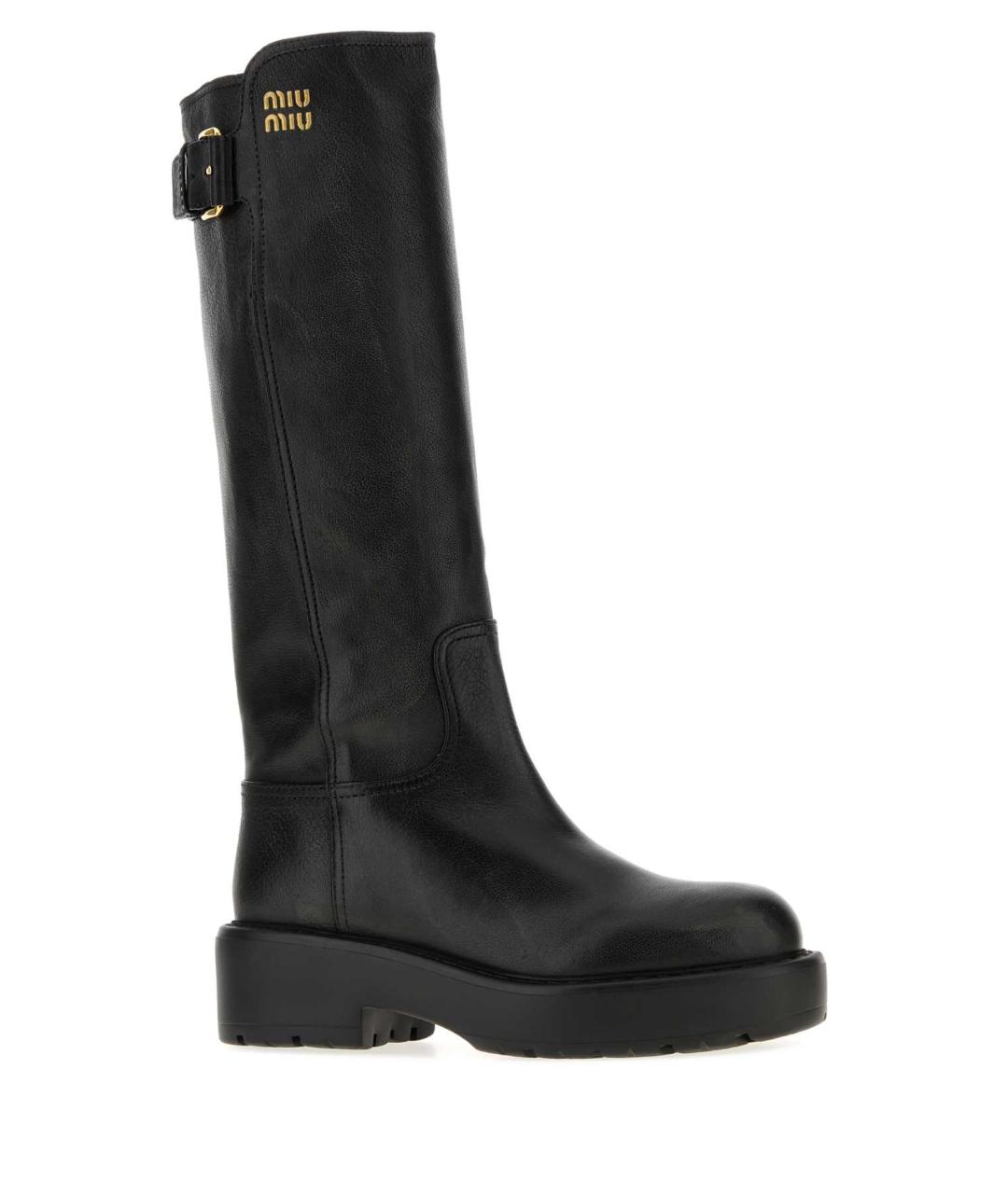 MIU MIU Черные кожаные сапоги, фото 2