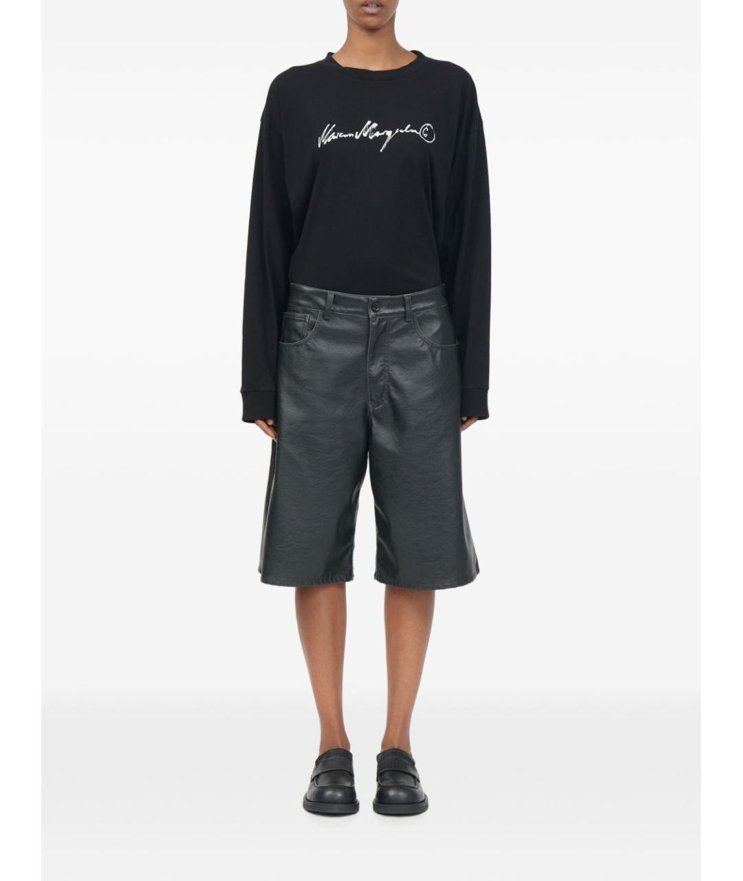 MM6 MAISON MARGIELA Черные полиэстеровые шорты, фото 3