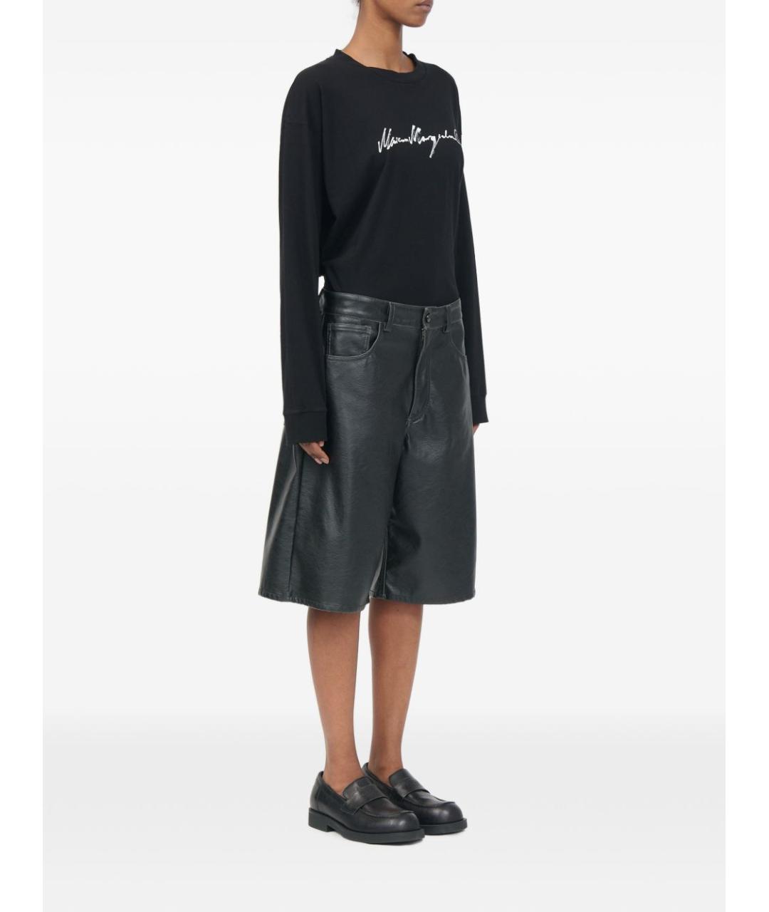 MM6 MAISON MARGIELA Черные полиэстеровые шорты, фото 4