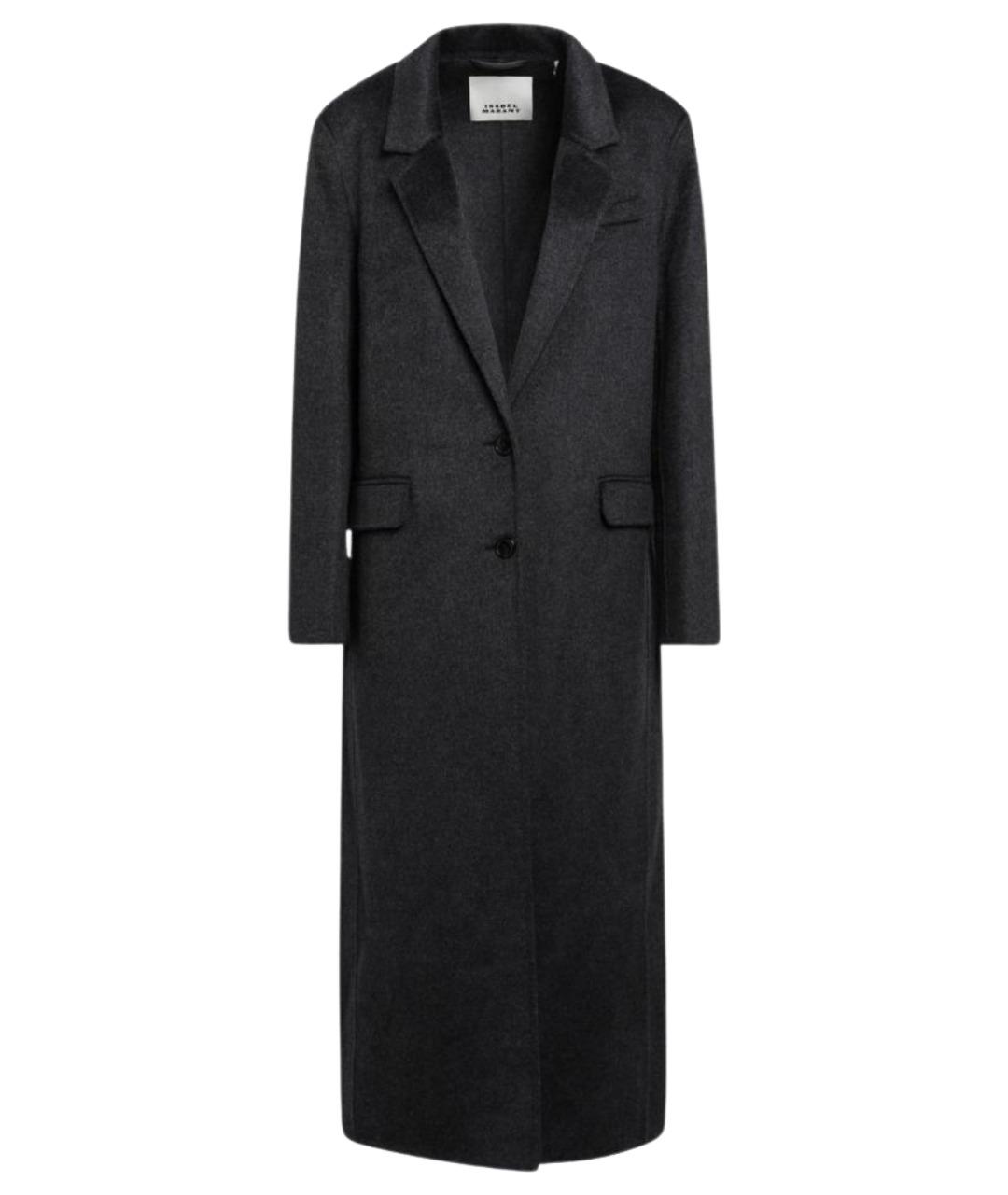 ISABEL MARANT Серое шерстяное пальто, фото 1