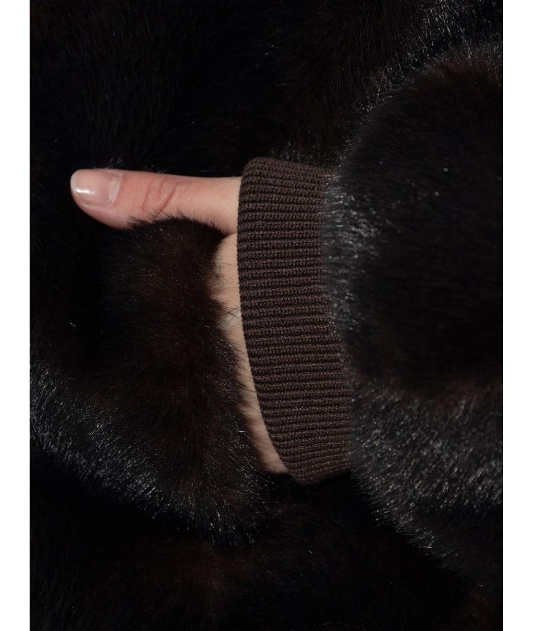 MM6 MAISON MARGIELA Коричневая полиэстеровая куртка, фото 3