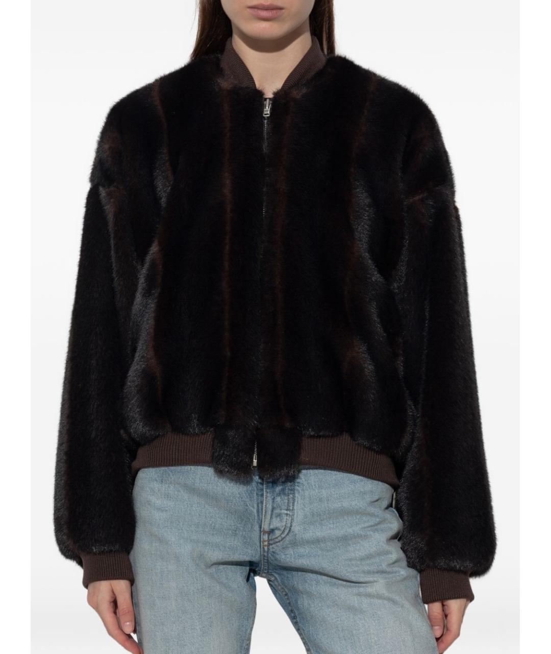 MM6 MAISON MARGIELA Коричневая полиэстеровая куртка, фото 4
