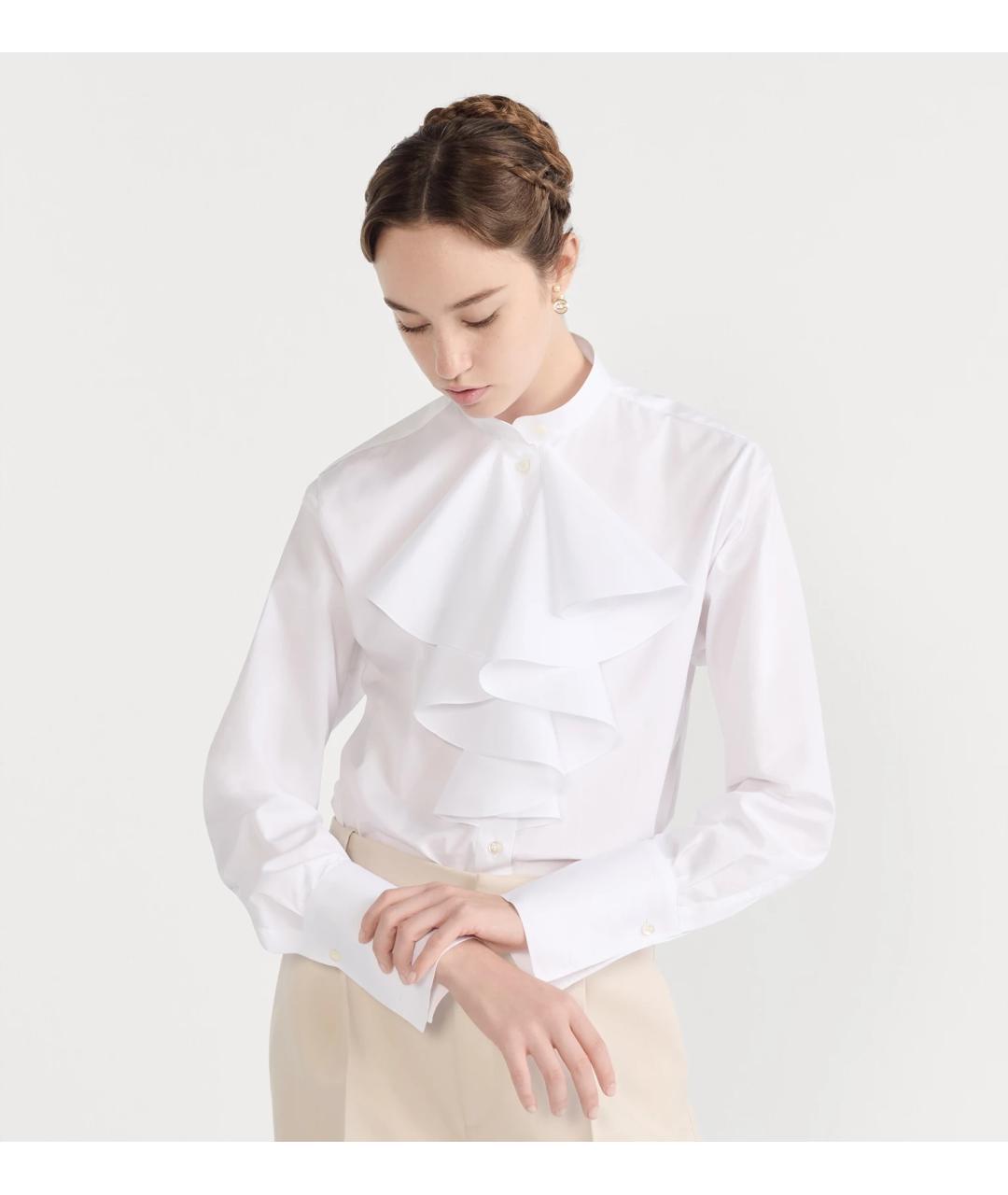 CHRISTIAN DIOR Белая хлопковая рубашка, фото 4