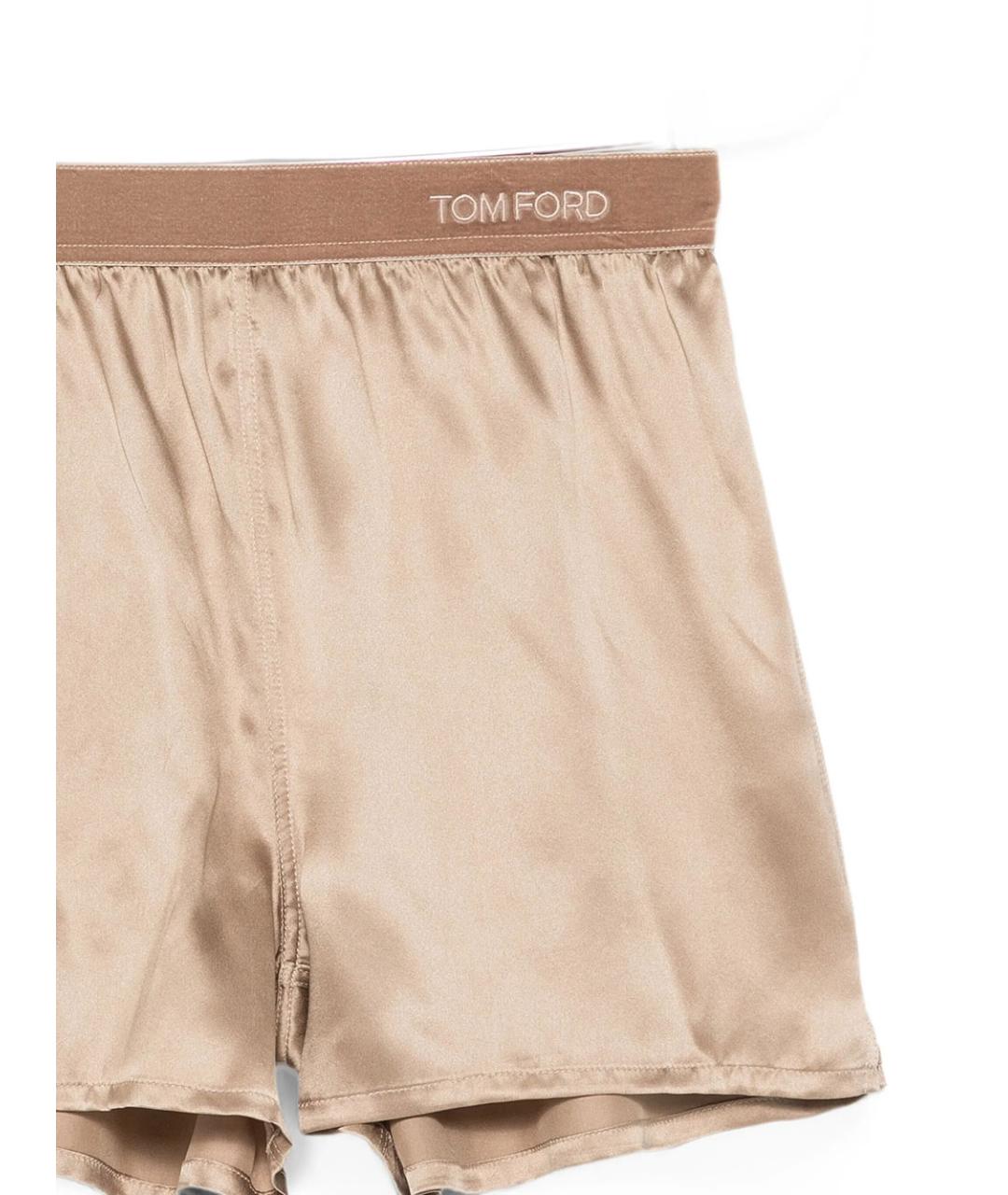 TOM FORD Бежевые шелковые шорты, фото 3