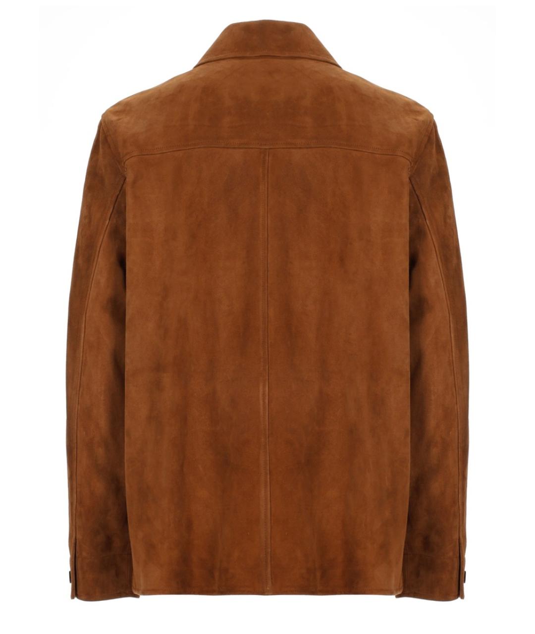 SAINT LAURENT Коричневая замшевая куртка, фото 3