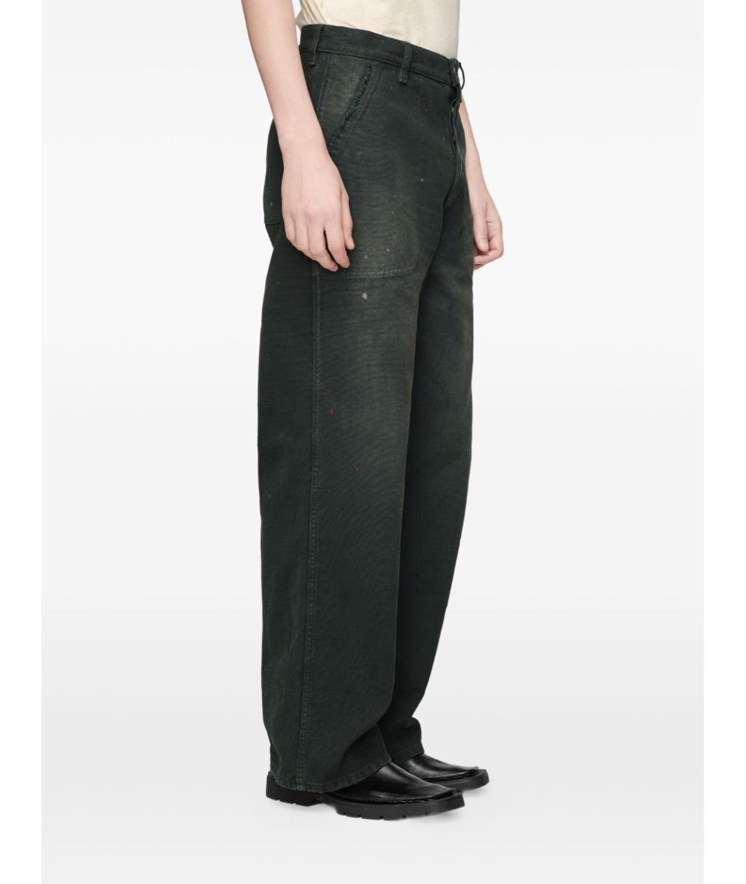 MAISON MARGIELA Серые хлопковые прямые джинсы, фото 4