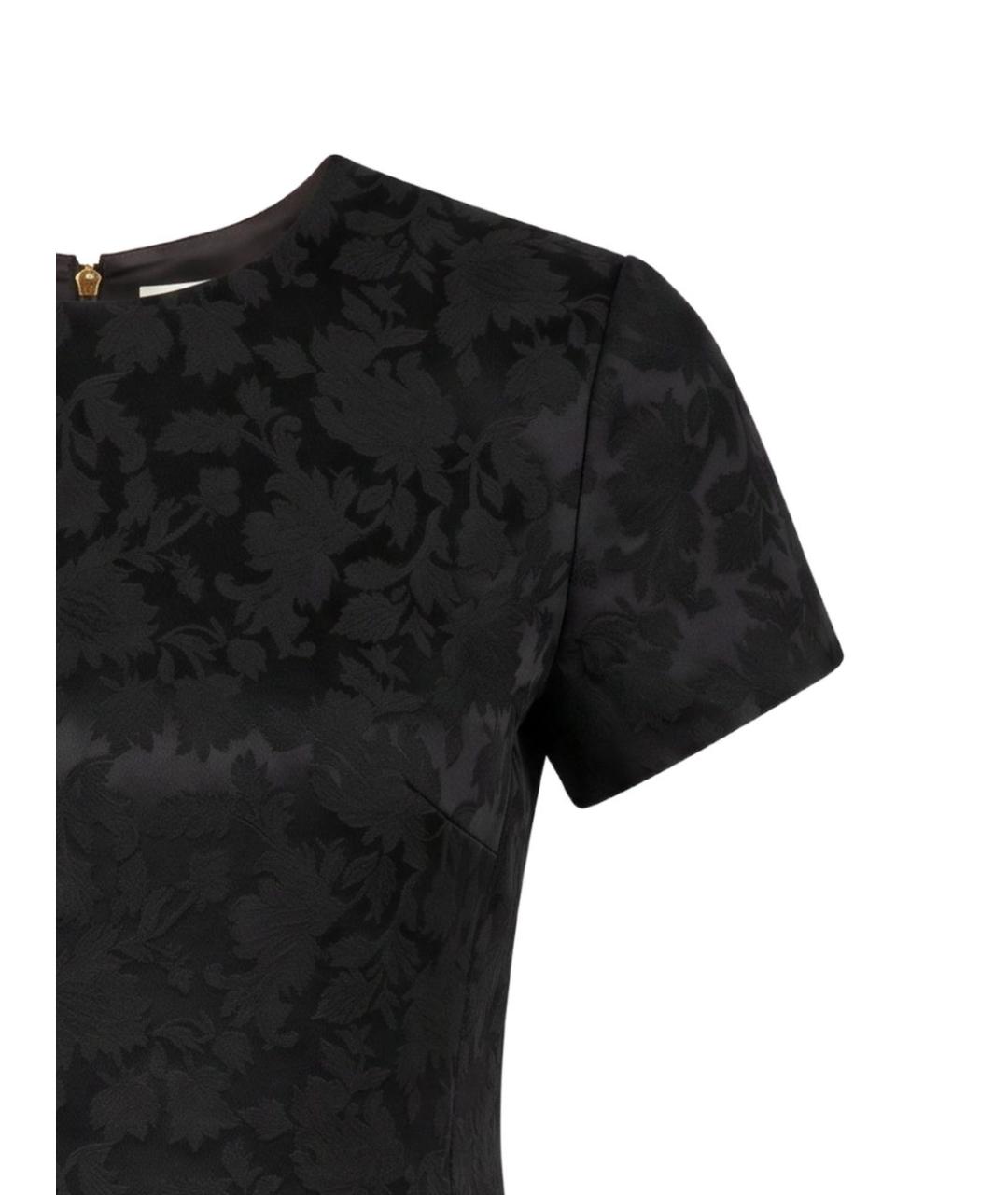 SAINT LAURENT Черное шелковое коктейльное платье, фото 2