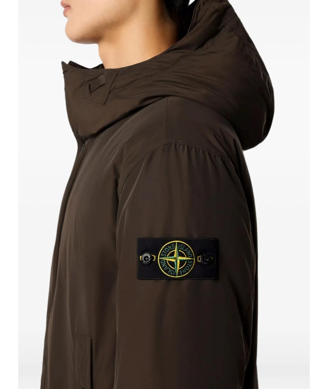 STONE ISLAND Серая полиэстеровая парка, фото 2