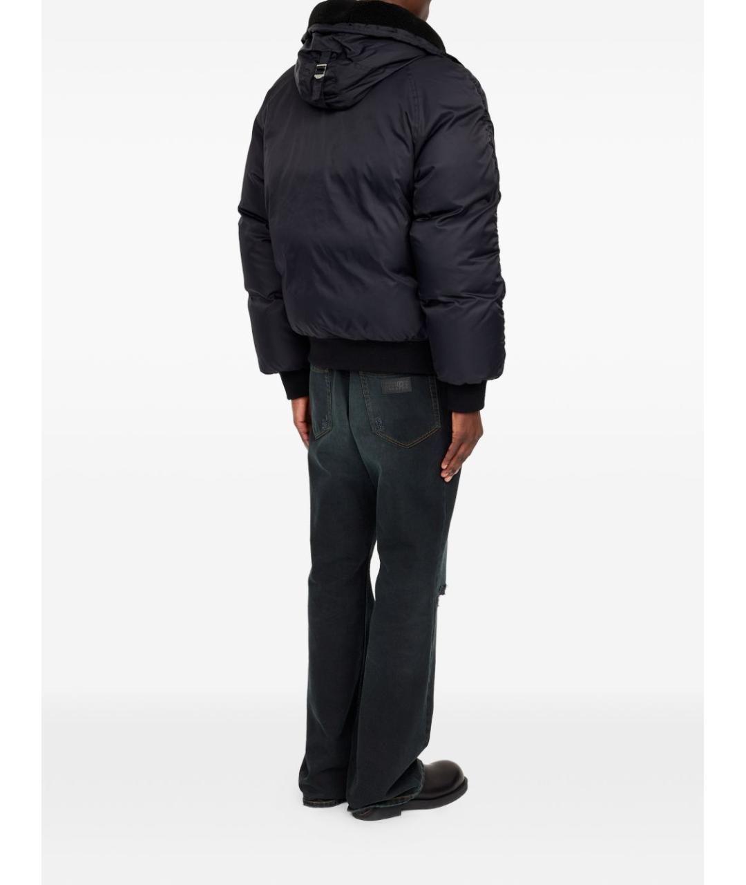 MM6 MAISON MARGIELA Черная полиамидовая куртка, фото 4