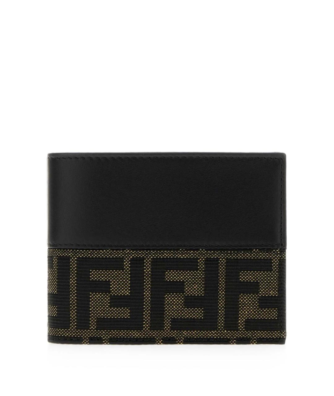 FENDI Черный кожаный кошелек, фото 1