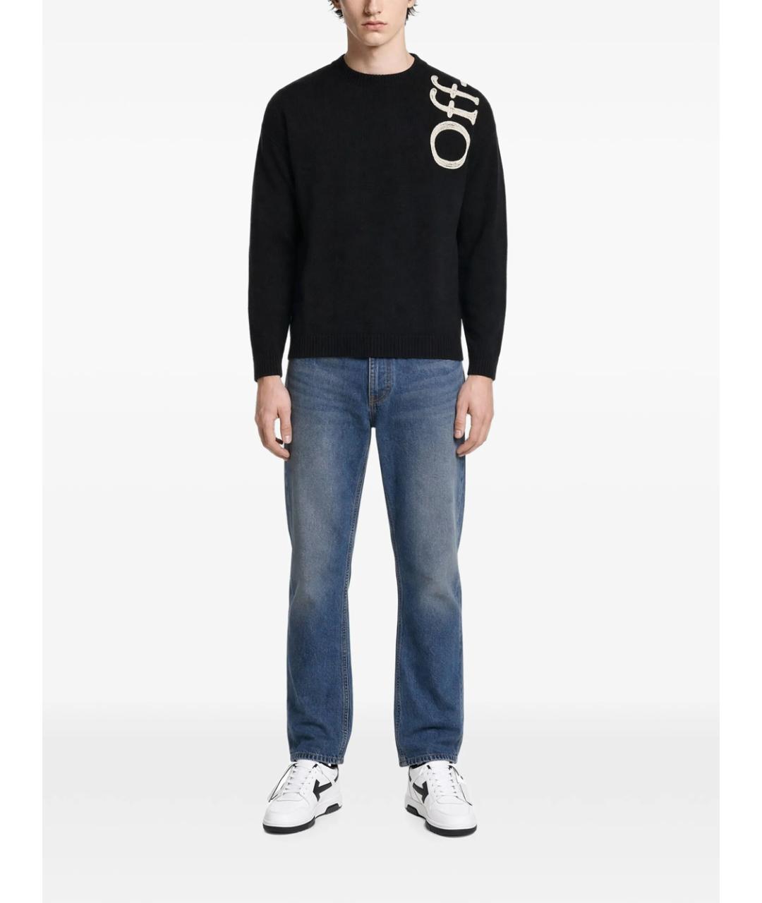 OFF-WHITE Черный шерстяной джемпер / свитер, фото 3