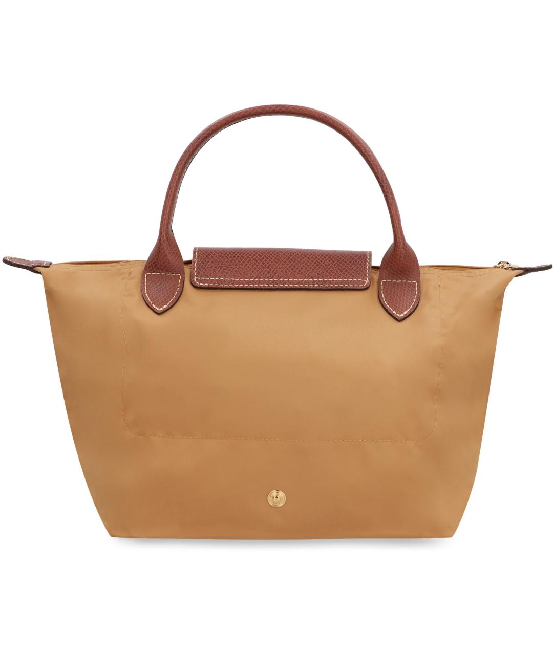 LONGCHAMP Коричневая синтетическая сумка с короткими ручками, фото 4