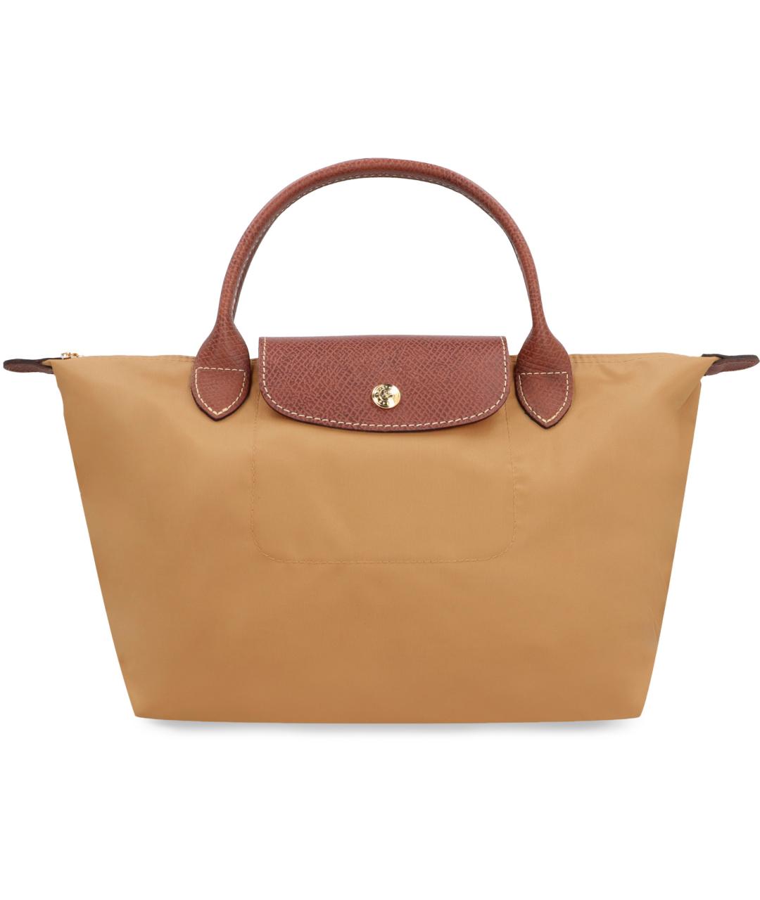 LONGCHAMP Коричневая синтетическая сумка с короткими ручками, фото 2