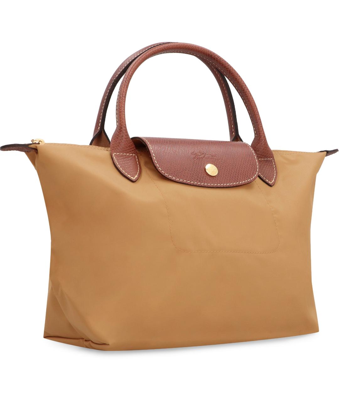 LONGCHAMP Коричневая синтетическая сумка с короткими ручками, фото 3