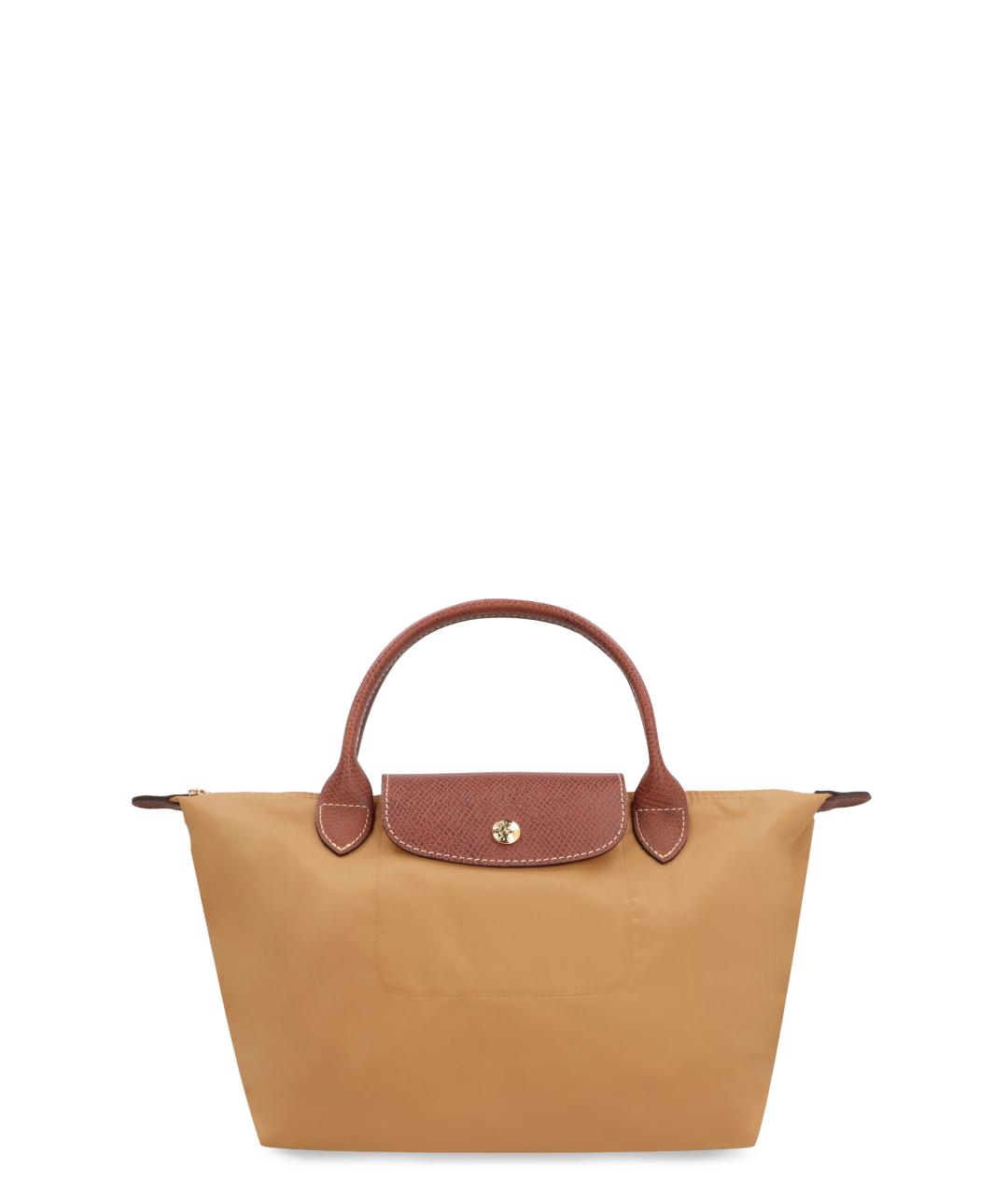 LONGCHAMP Коричневая синтетическая сумка с короткими ручками, фото 1