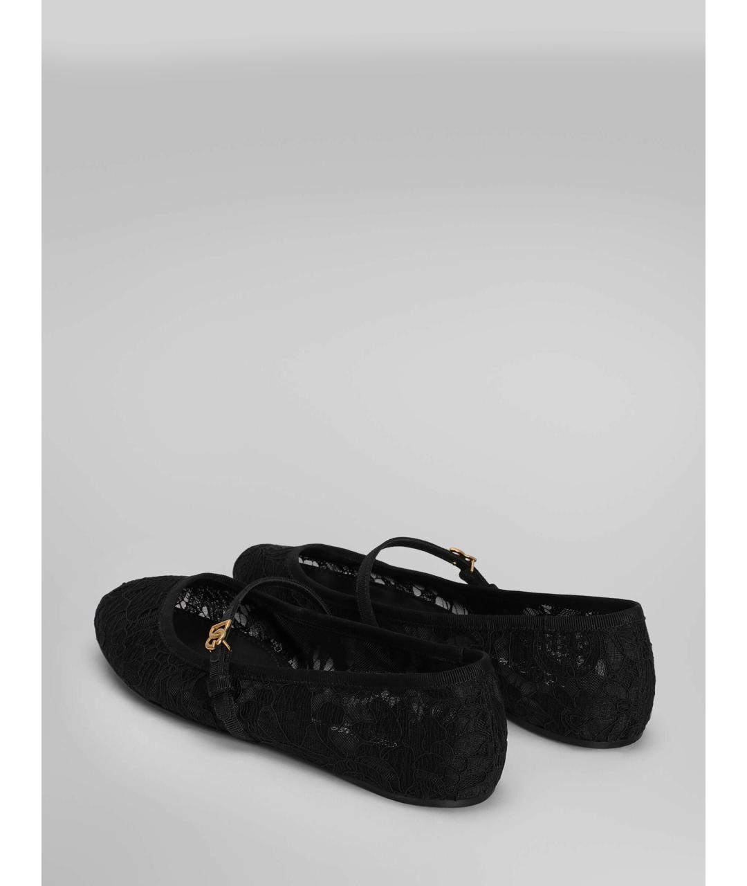 DOLCE&GABBANA Черные синтетические балетки, фото 3