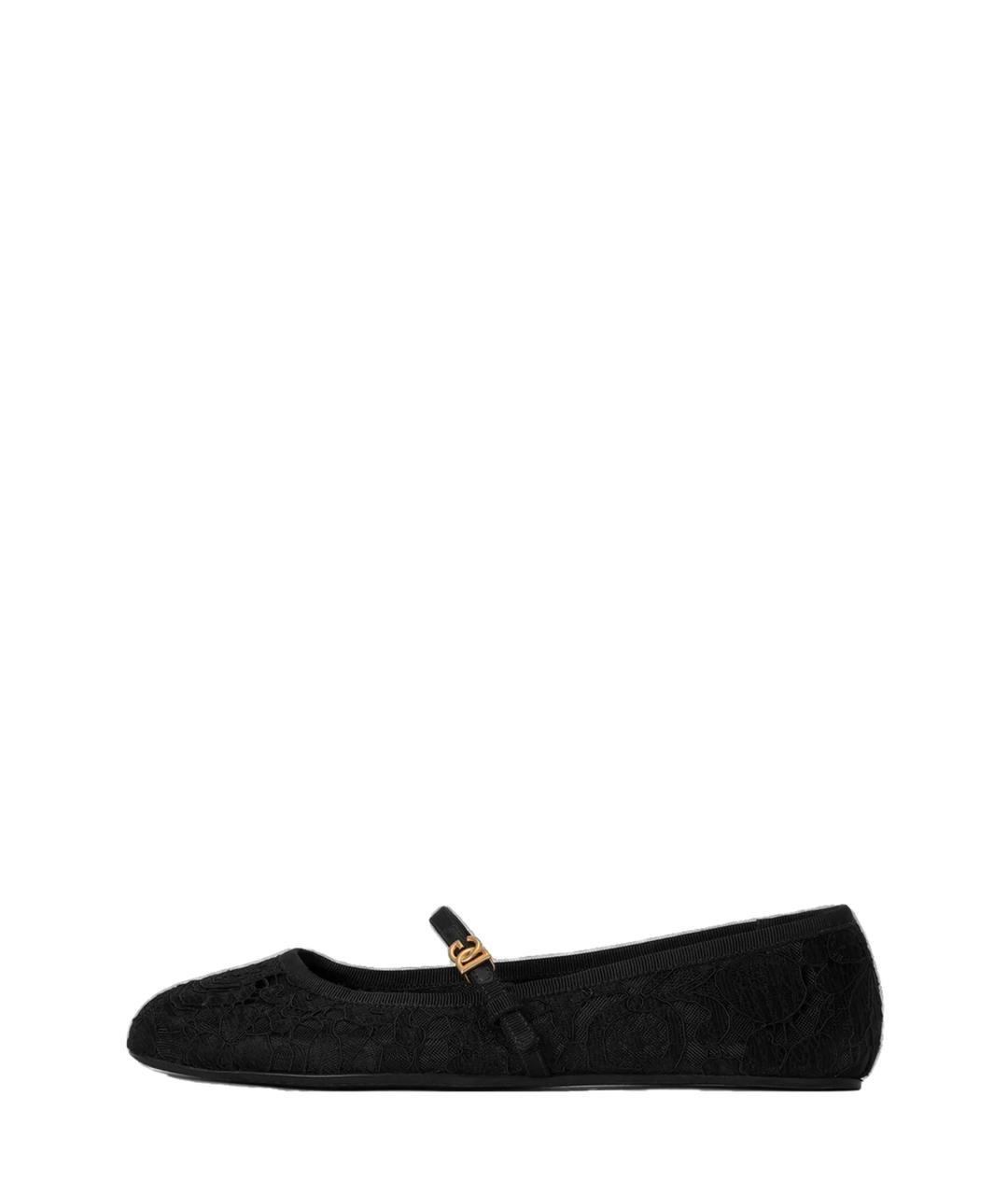 DOLCE&GABBANA Черные синтетические балетки, фото 6