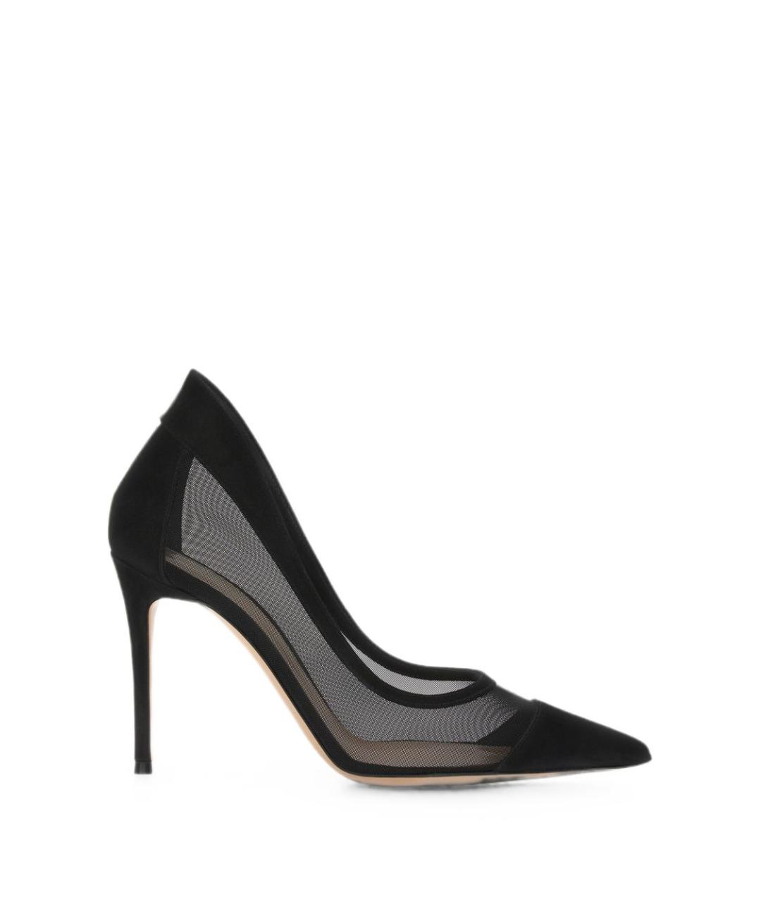 GIANVITO ROSSI Черные текстильные туфли, фото 1