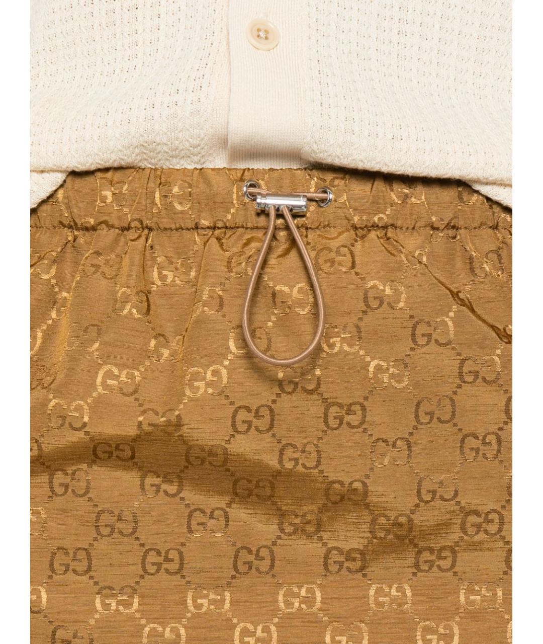 GUCCI Бежевая полиамидовая юбка мини, фото 2