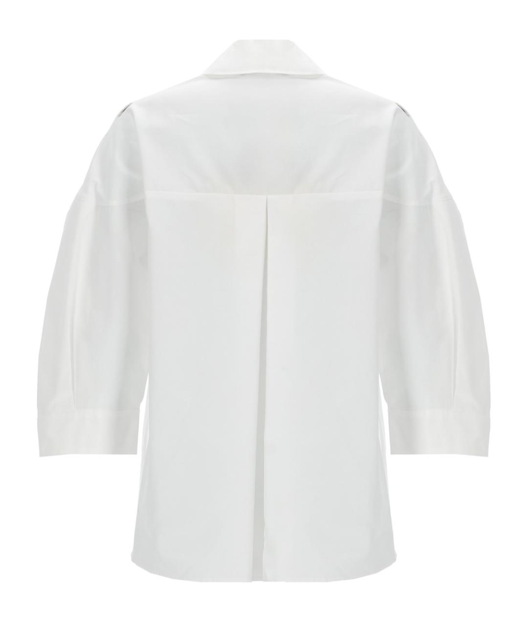 'S MAX MARA Белая хлопковая рубашка, фото 2