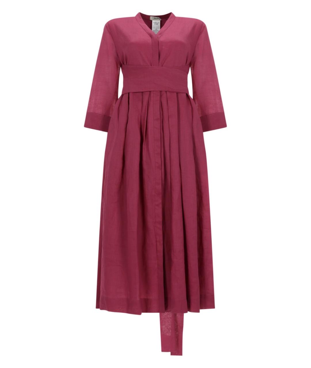 'S MAX MARA Красное рамиевое повседневное платье, фото 1