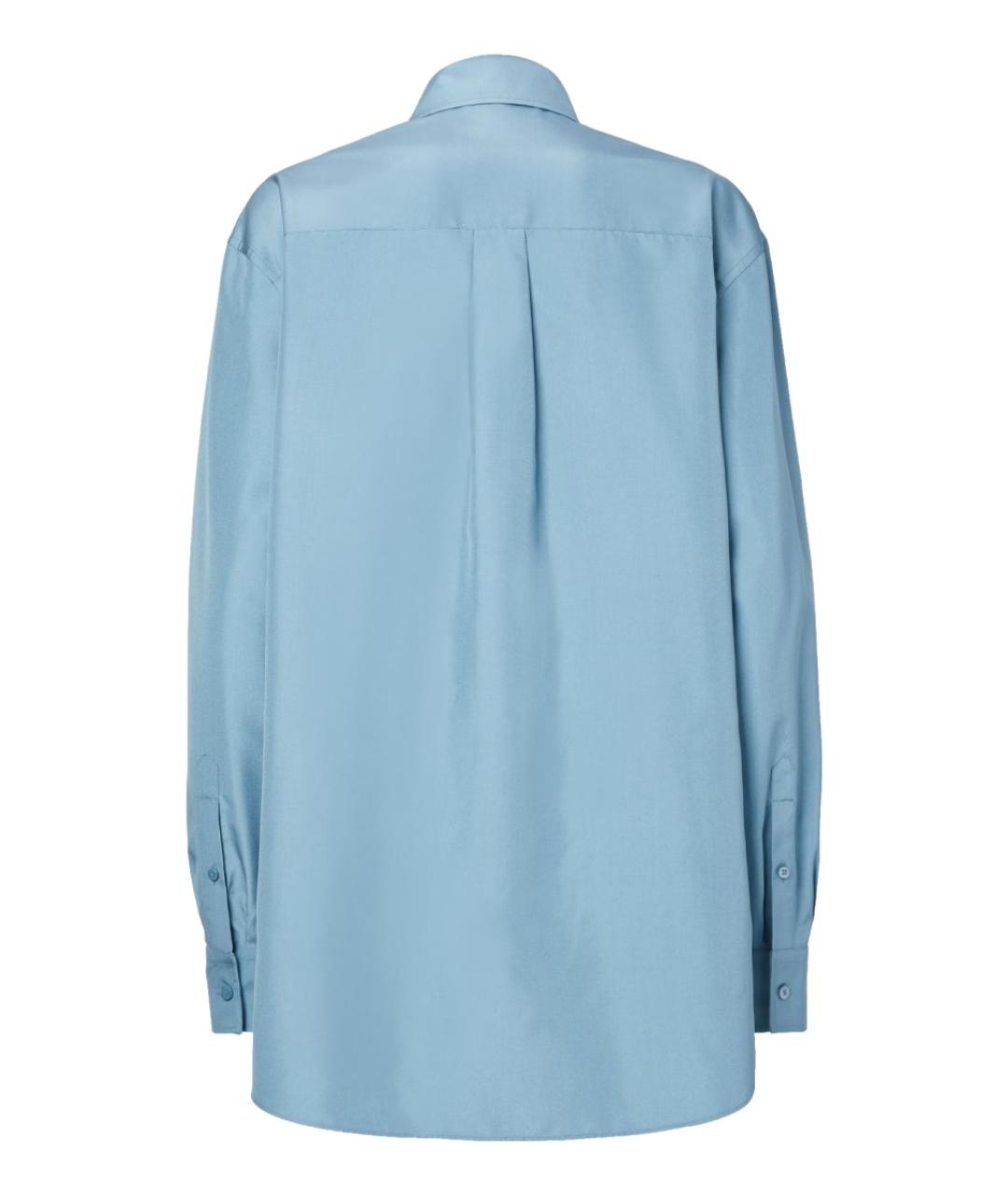 FENDI Голубая шелковая рубашка, фото 3