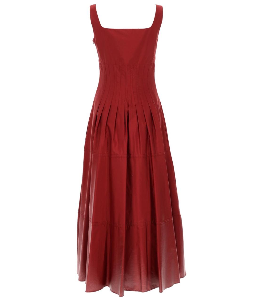 MAX MARA Красное хлопковое коктейльное платье, фото 3