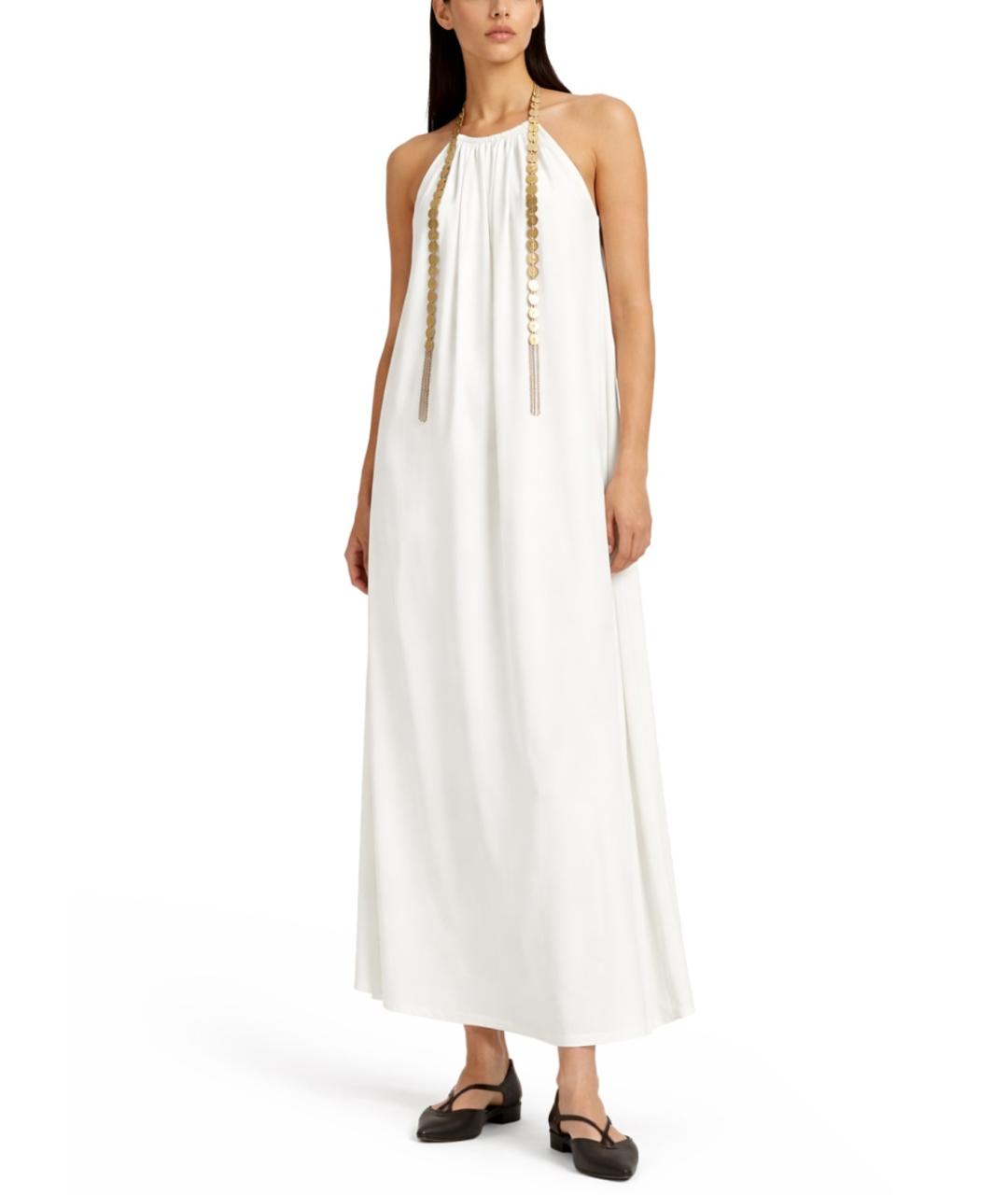 MAX MARA Белый хлопковый сарафан, фото 2