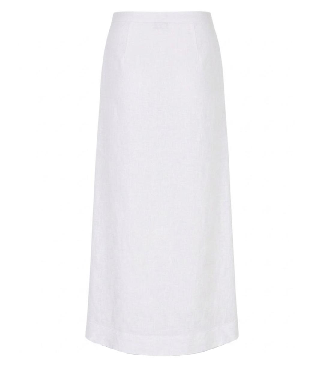 MAX MARA Белая вискозная юбка миди, фото 3