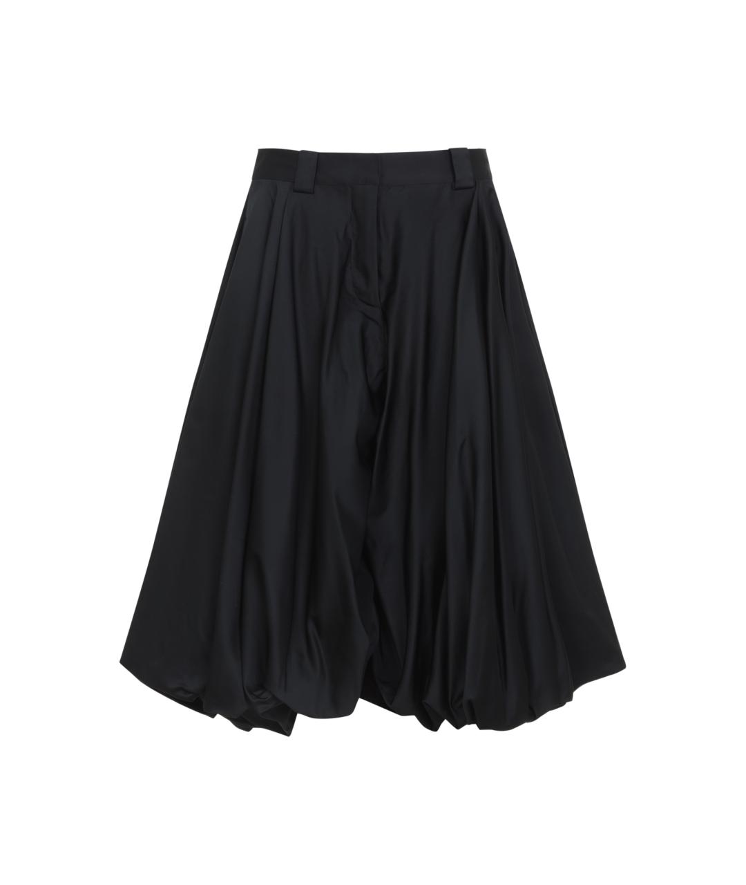 BALENCIAGA Черные полиэстеровые брюки широкие, фото 1