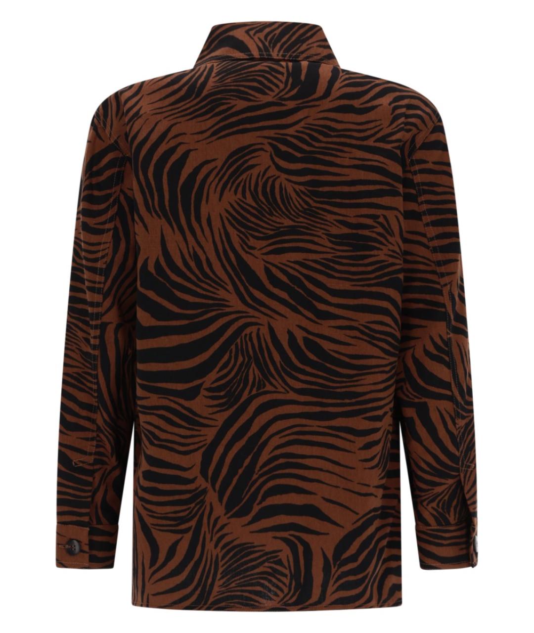 MAX MARA Коричневая хлопковая рубашка, фото 3