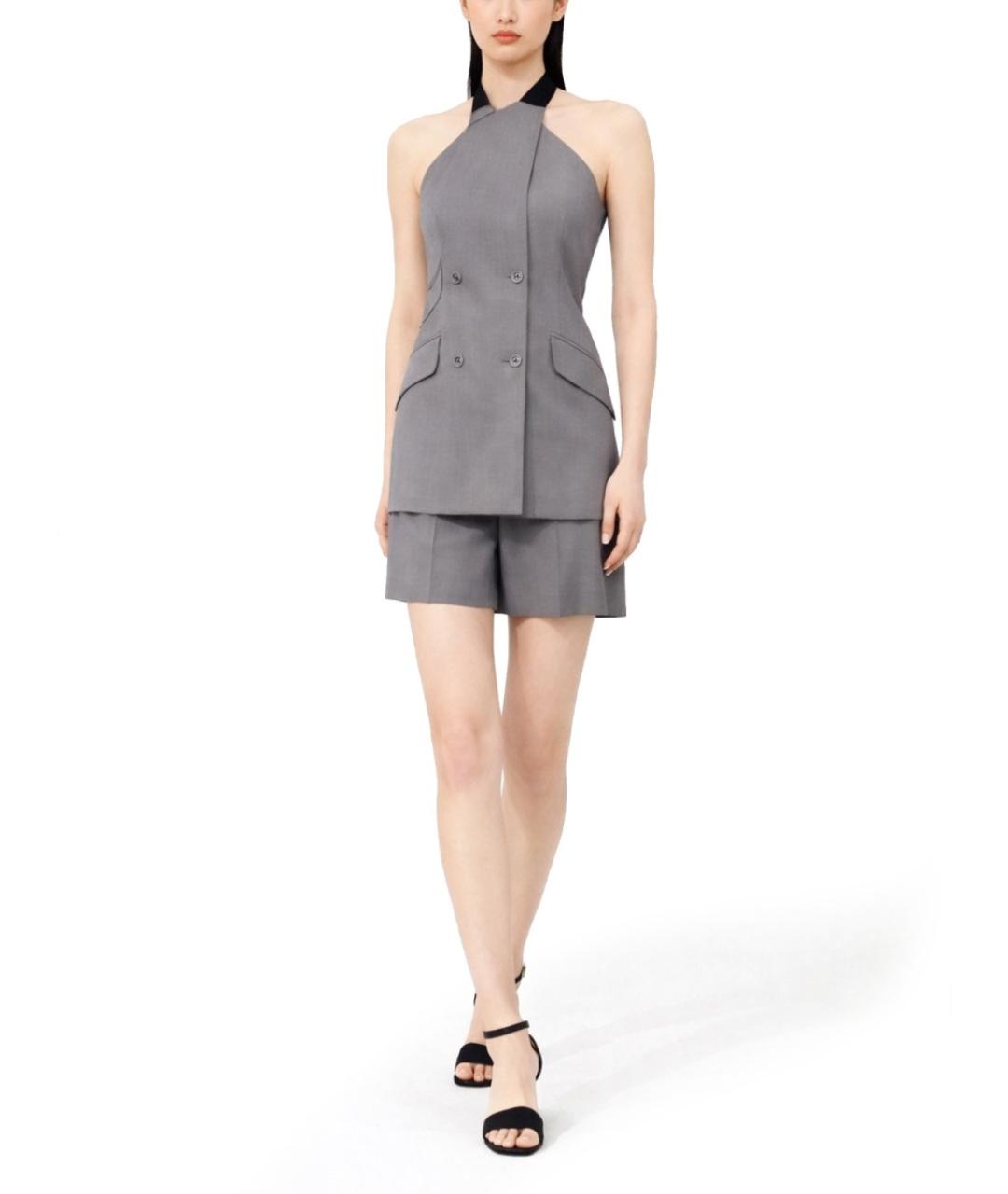 MAX MARA Серые шерстяные шорты, фото 2